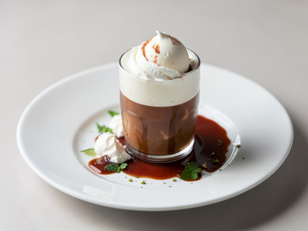 Klassischer Eiskaffee mit Vanilleeis und Schlagsahne