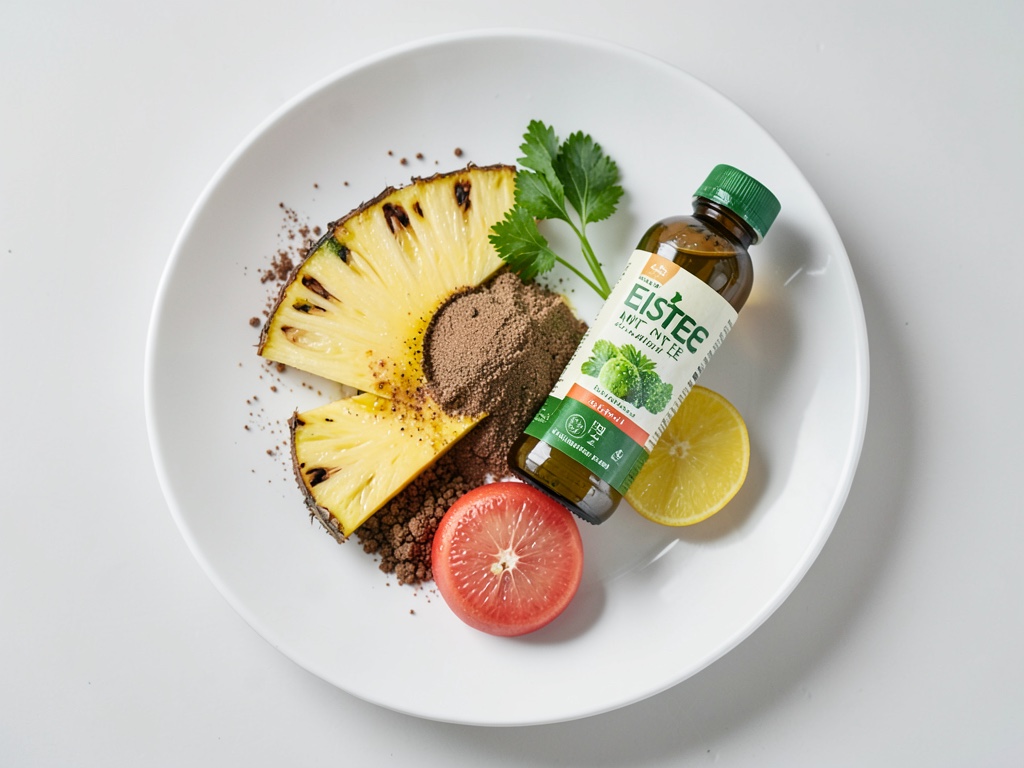 Erfrischender Eistee mit Ananas