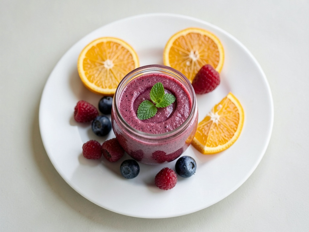 Erdbeer-Orangen-Smoothie mit Kokos