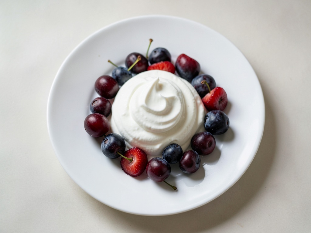 Fresas con yogur natural