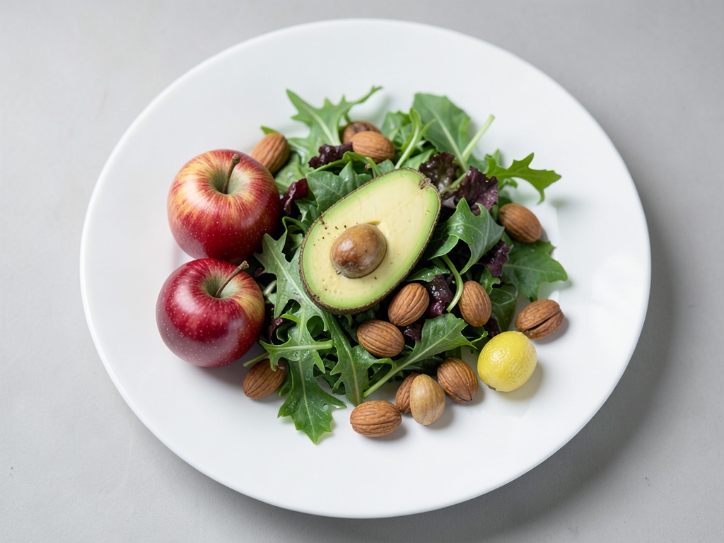 Feldsalat mit knuspriger Avocado und Walnüssen
