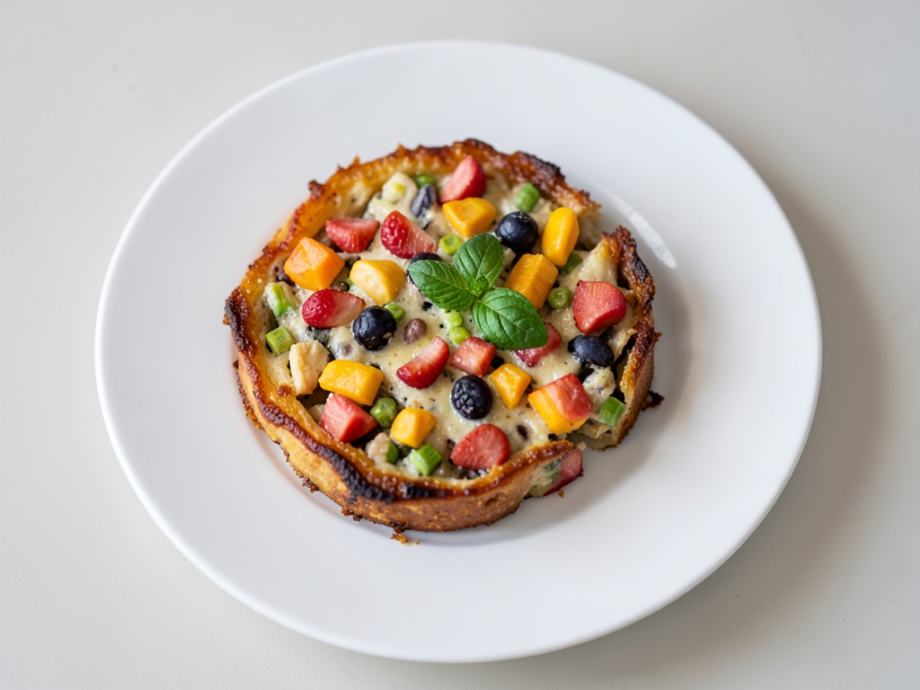 Torta fiamma con finocchio e pesca