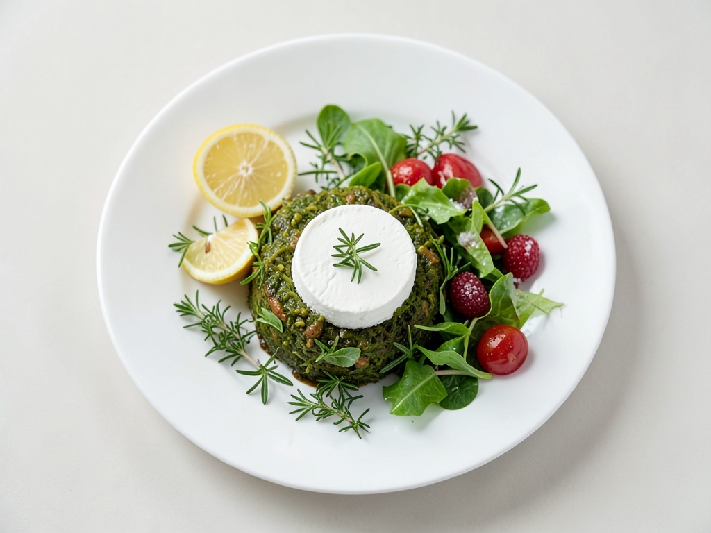 Feta in mantello di erbe con insalata fresca