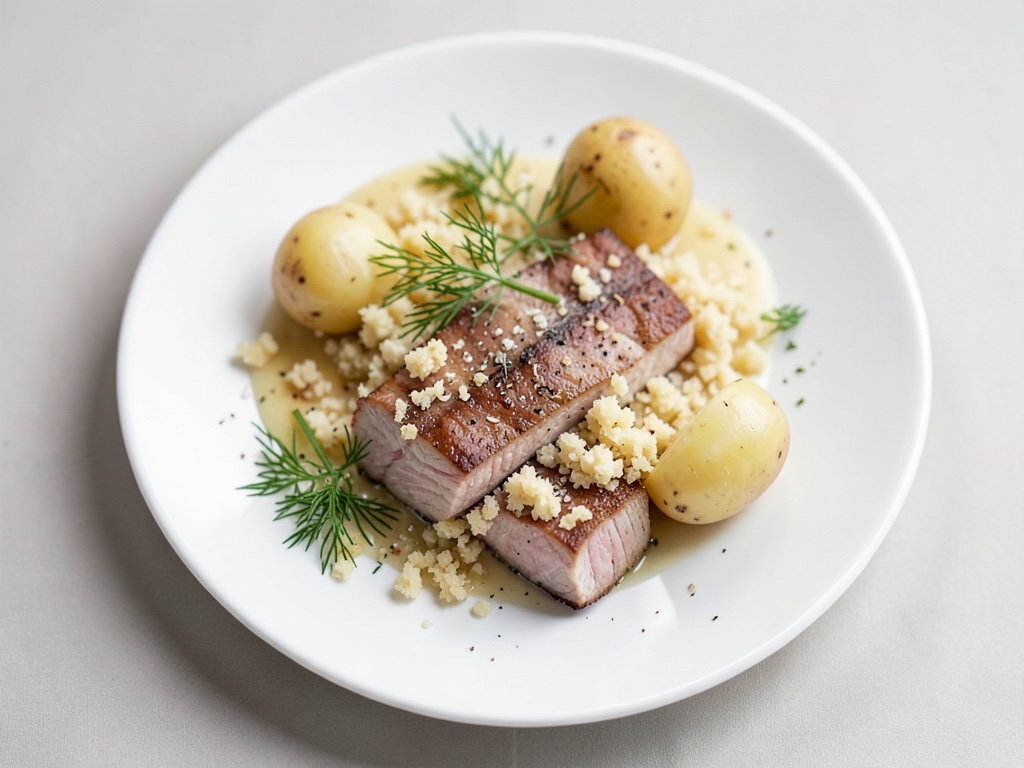 Gratin di merluzzo con crosta di patate croccante
