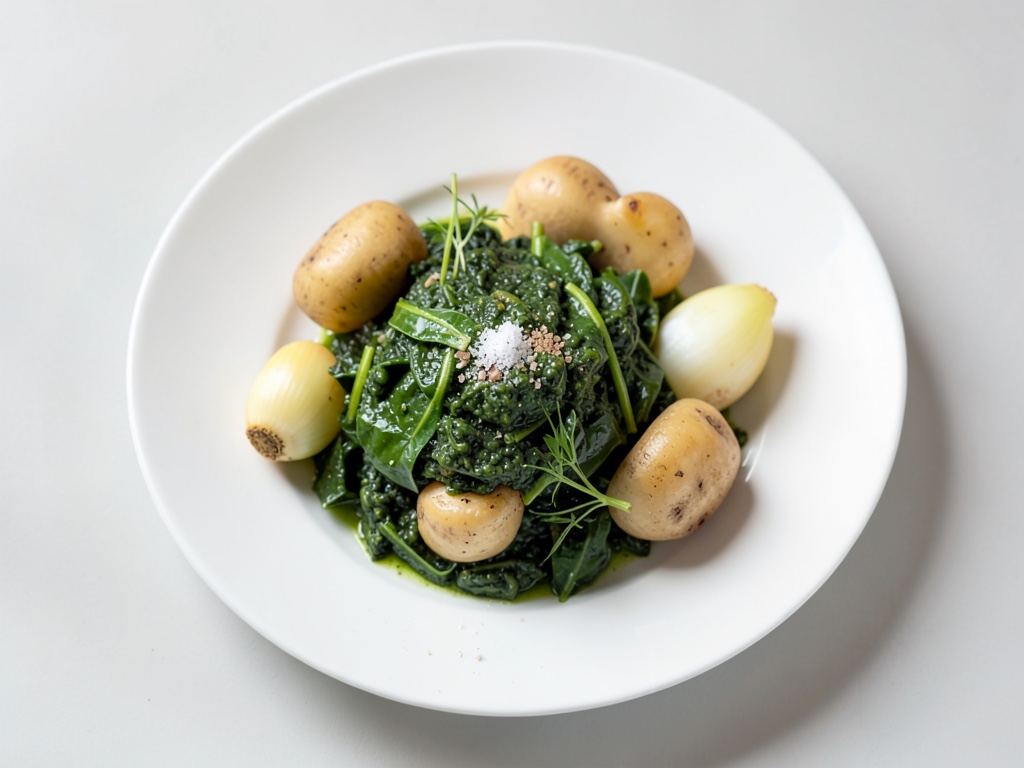 Bastoncini di pesce con spinaci alla panna