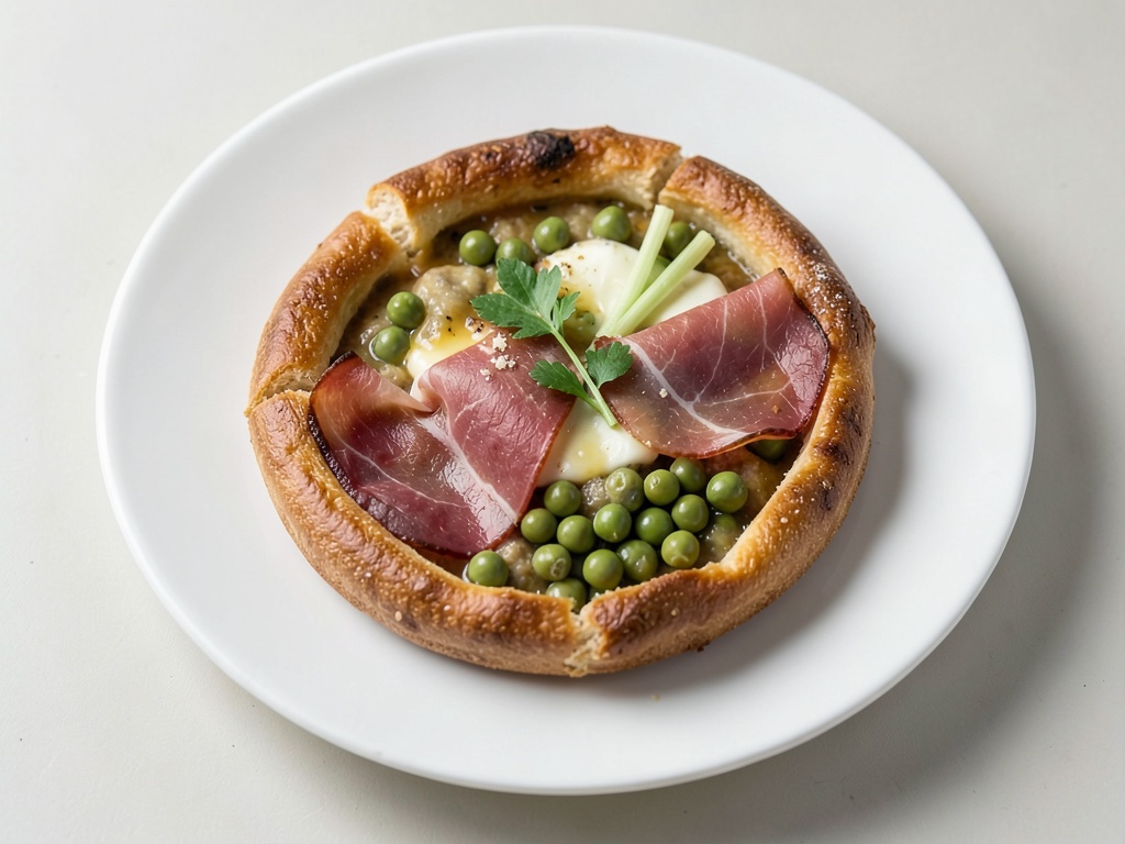 Torta fiamma con prosciutto cotto