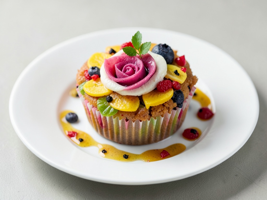 Bunte Flower Power Cupcakes