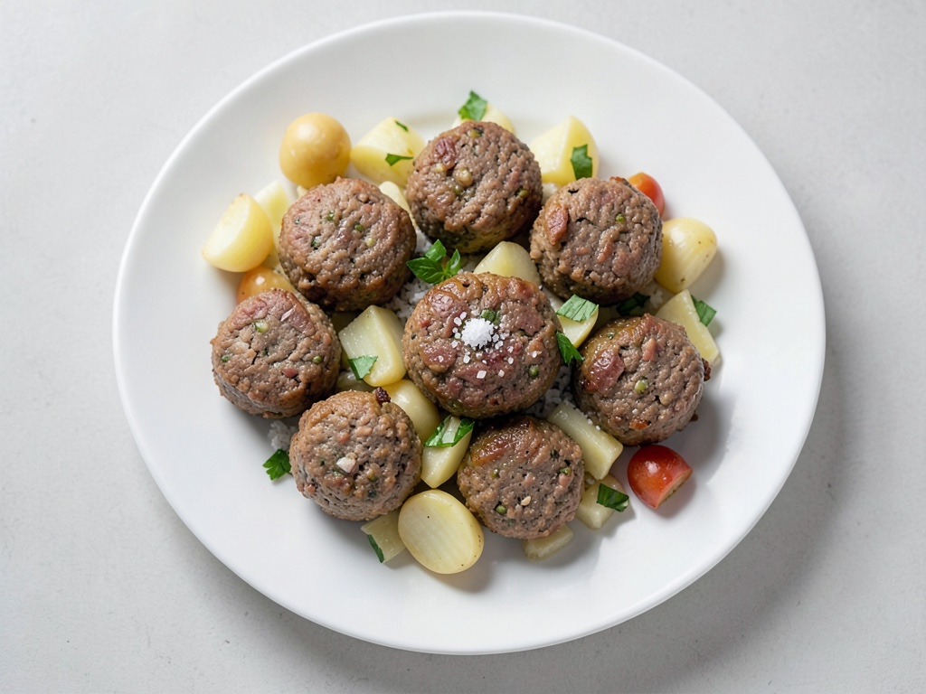 Knusprige Frikadellen mit warmem Kartoffelsalat