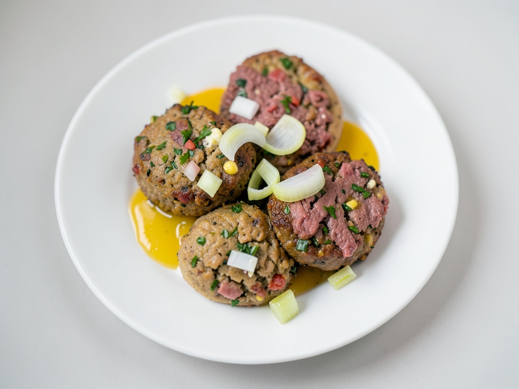 Polpette croccanti con verdure cremose
