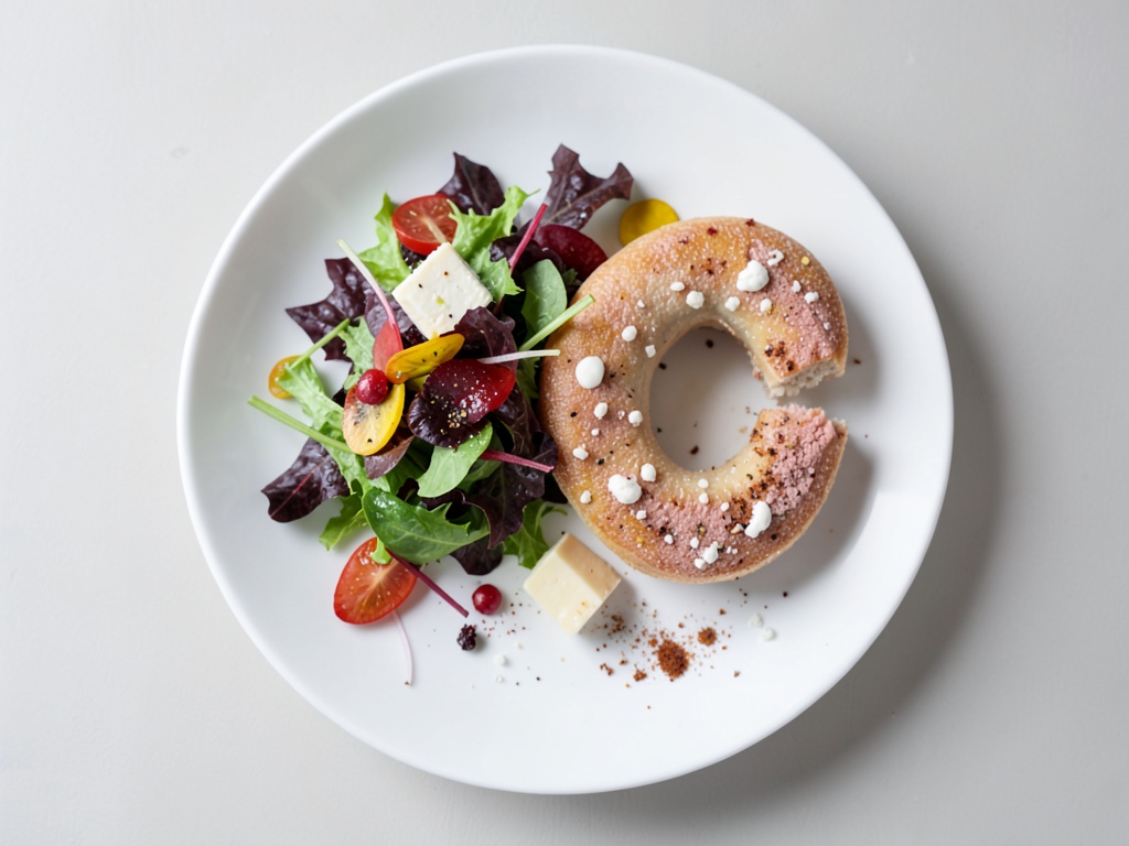 Bagel con queso crema y salmón