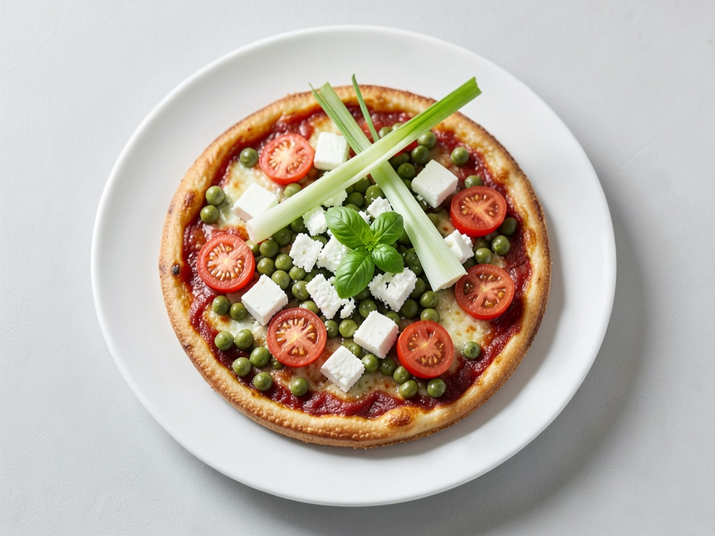 Frittata con piselli e feta