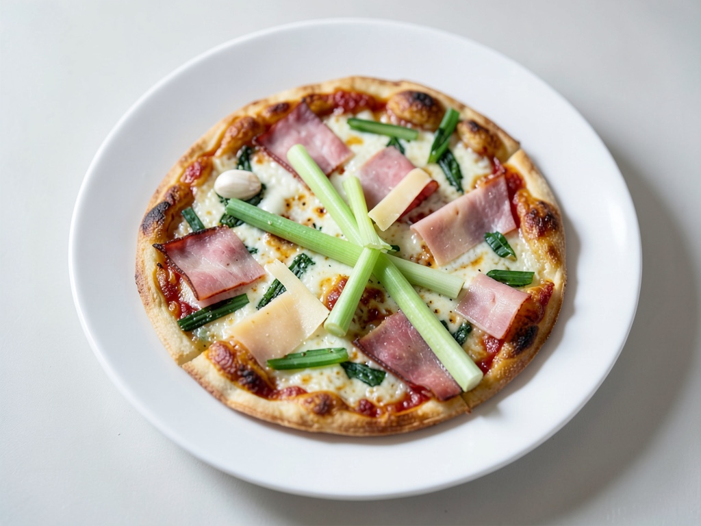 Frittata crujiente con cebolletas y jamón