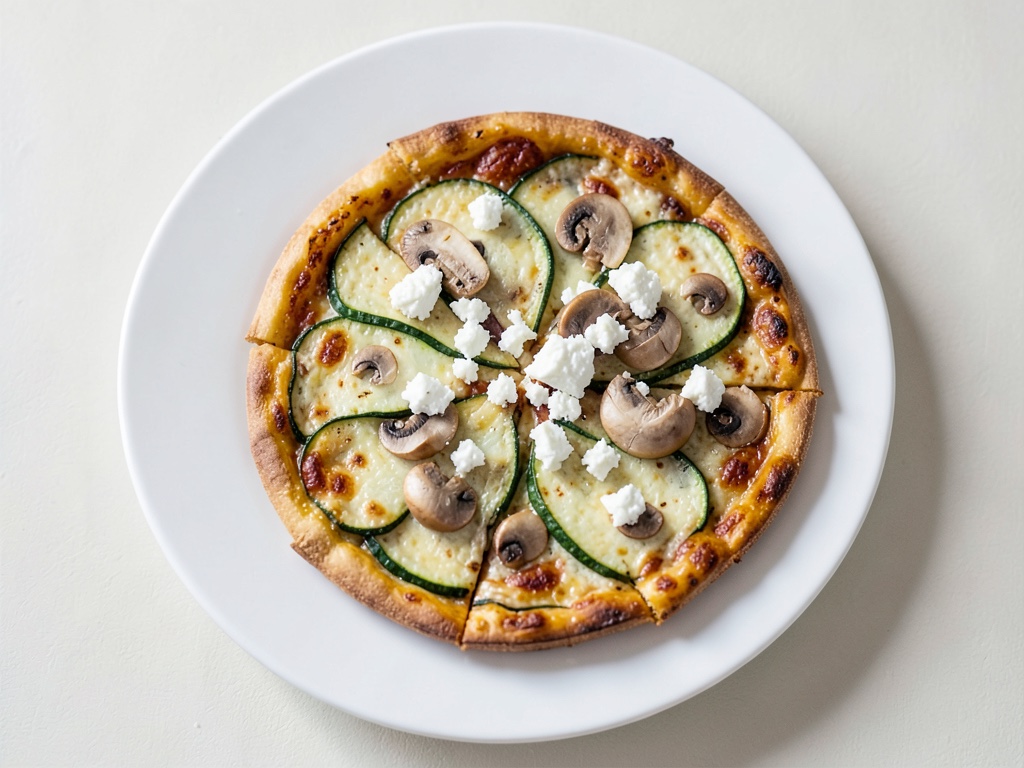 Frittata di uova con zucchine, funghi e feta