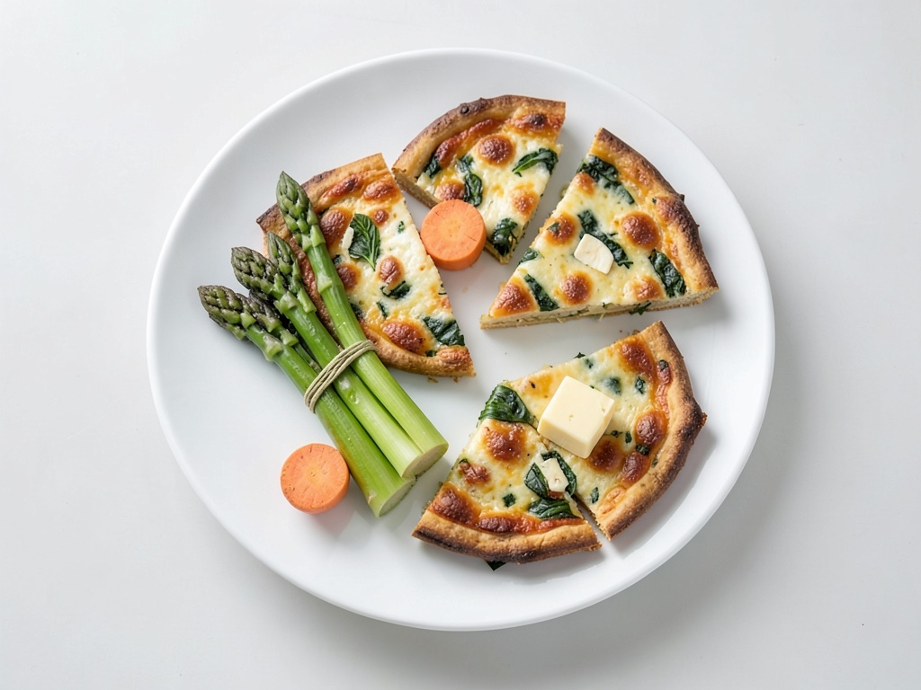 Frittata de espárragos con crema de naranja