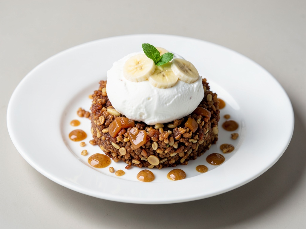 Erdnussbutter-Müsli-Böden mit gefrorenem Joghurt-Bananen-Topping