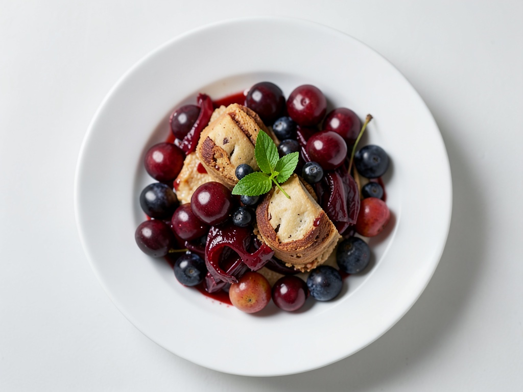 Fruchtige Kaltschale mit Vanille-Quenellen