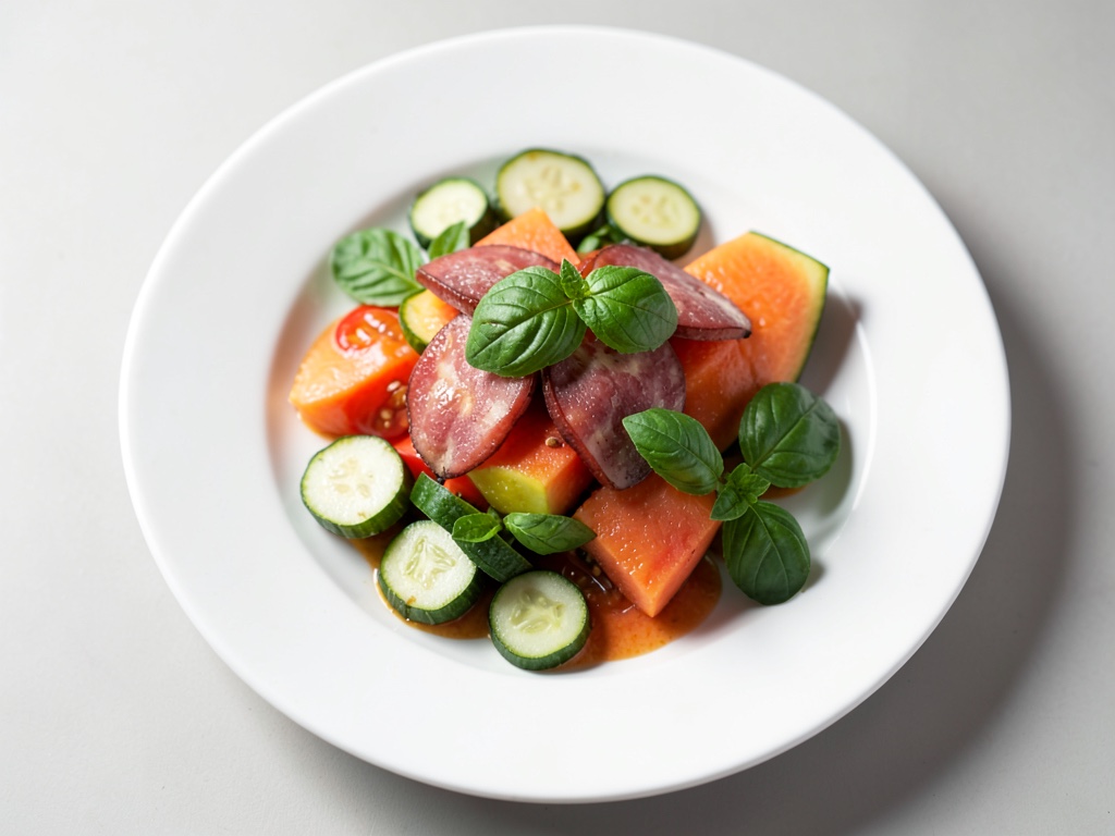 Insalata di melone agrodolce con prosciutto