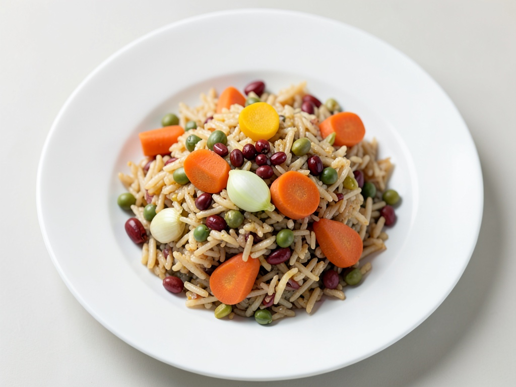 Aromatischer Reis mit süß-sauren Karotten