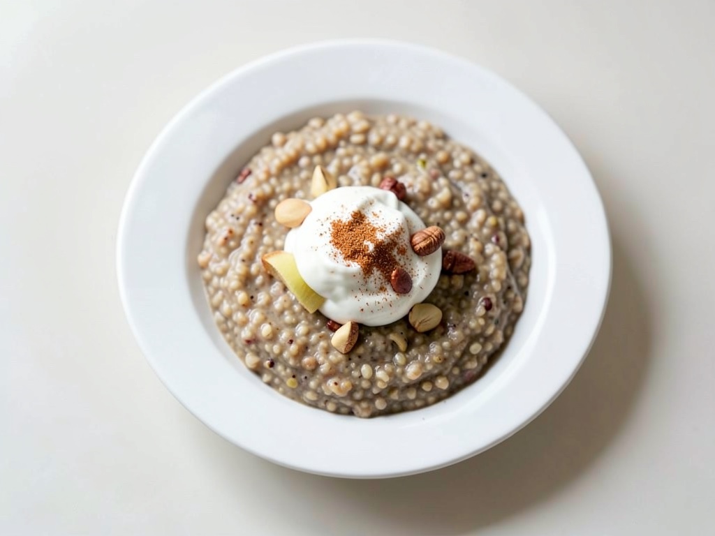 Porridge de quinoa y nueces con sabor frutal