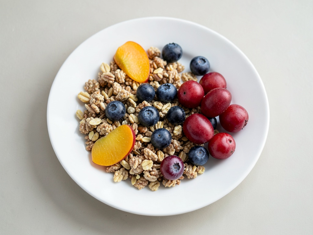 Muesli de frutas con copos de avena