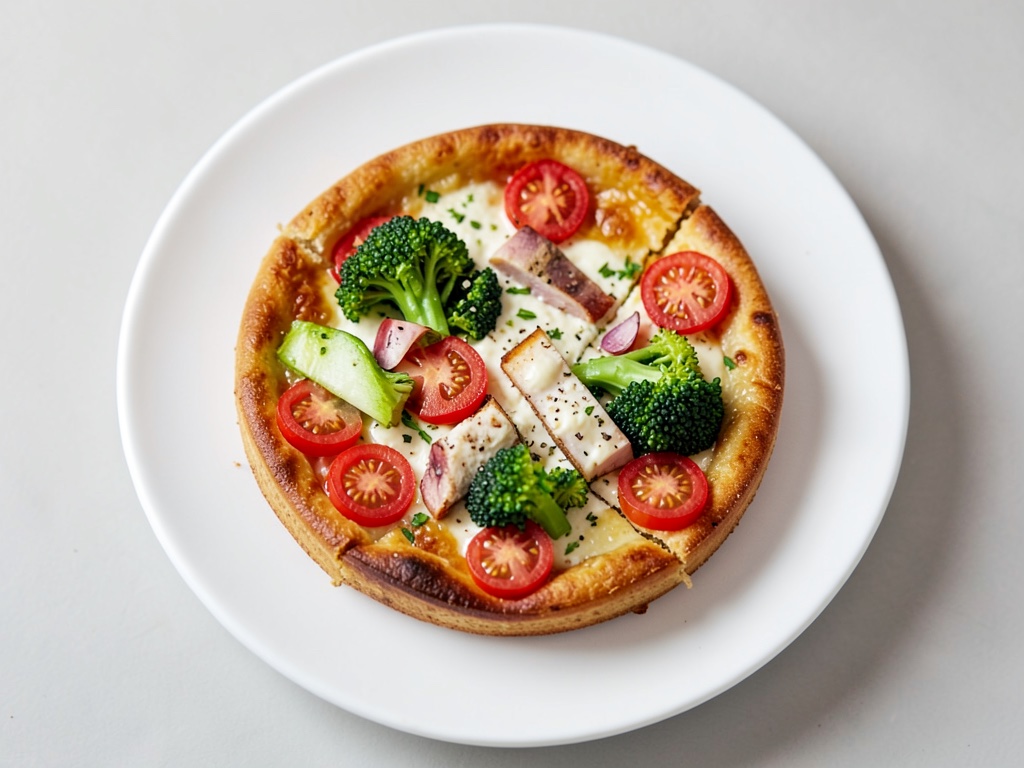 Frühlingsquiche mit Brokkoliröschen und Cocktailtomaten
