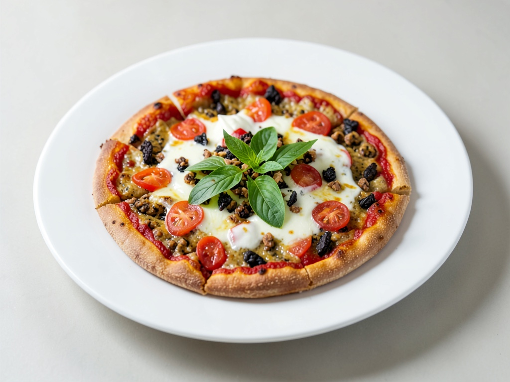 Pizza de granola para el desayuno