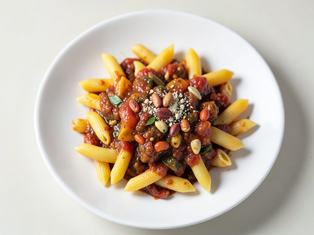 Fusilli con salsa cremosa di carote e spinaci