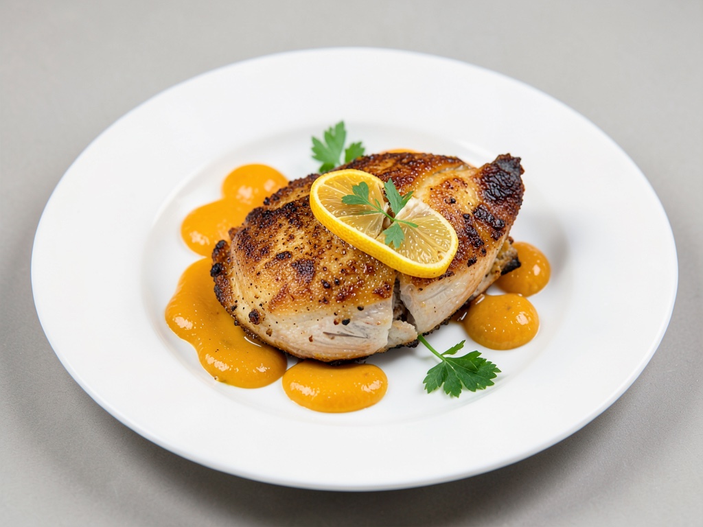 Petto d'oca croccante con salsa all'arancia fresca
