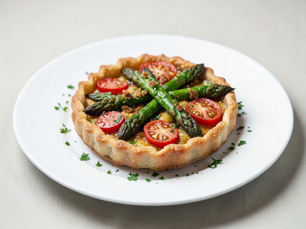 Galette croccante di asparagi e pomodori
