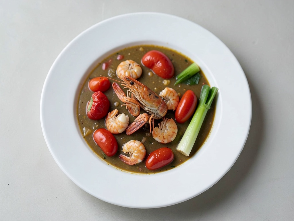 Estofado de gambas al estilo cajún del sur