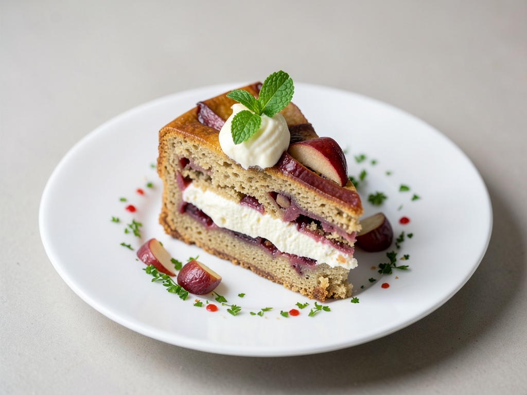 Französischer Apfelkuchen mit Puddingcreme