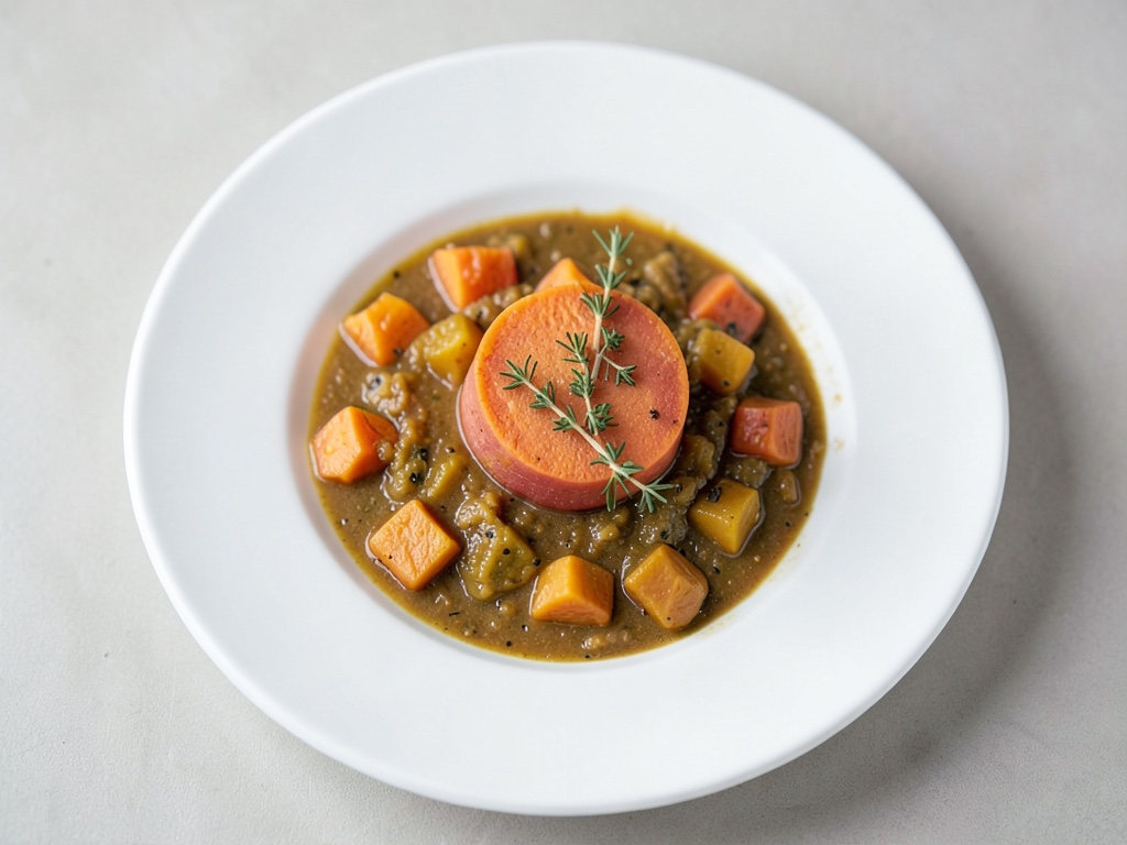 Sopa de calabaza al horno en la propia calabaza
