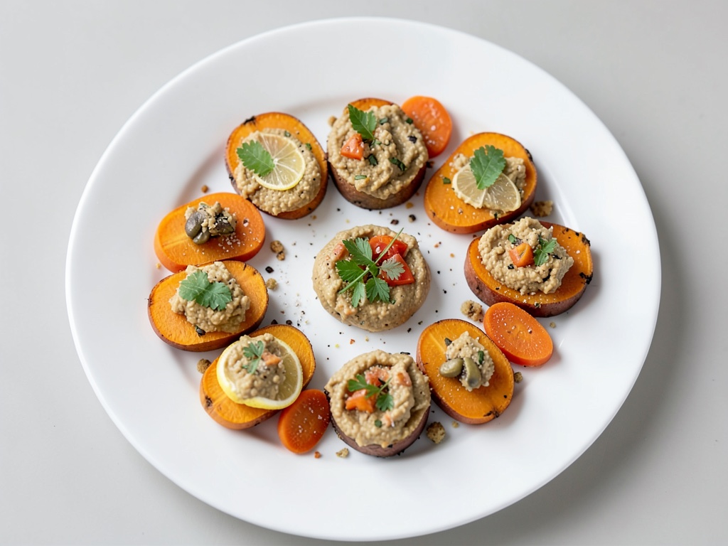 Patate dolci al forno con crema di arachidi e chutney fresco di papaya