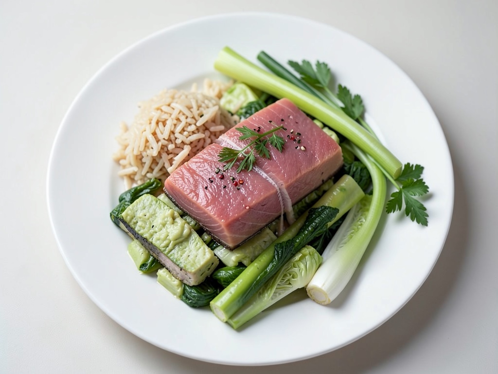 Salmone al forno con finocchi e riso