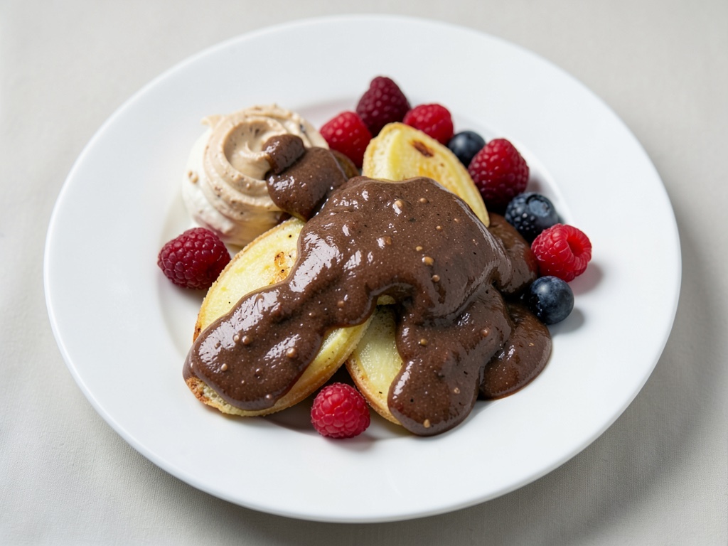 Gebratene Bananen mit Espresso-Nougat-Soße