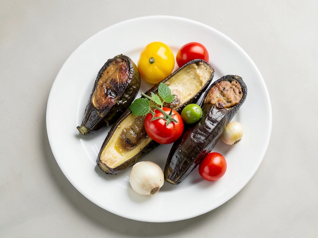 Aubergines farcies à la tomate