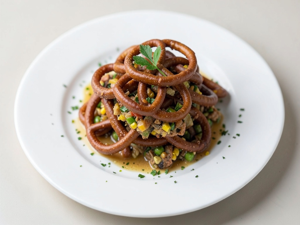 Brezel croccanti ripiene di verdure
