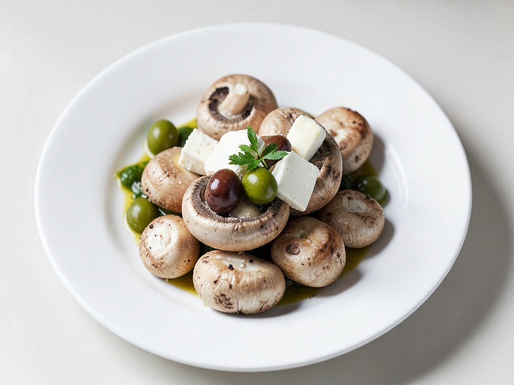 Funghi champignon ripieni classici con Feta