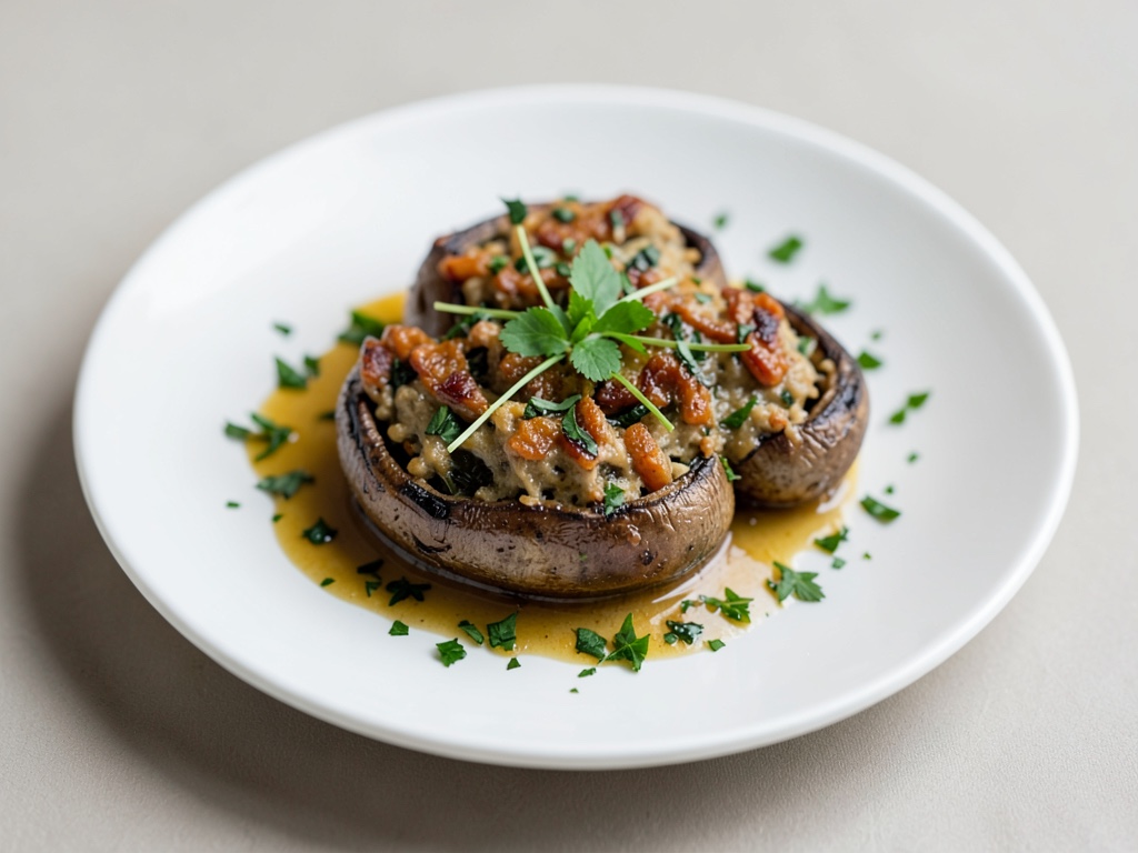 Funghi champignon ripieni vegani