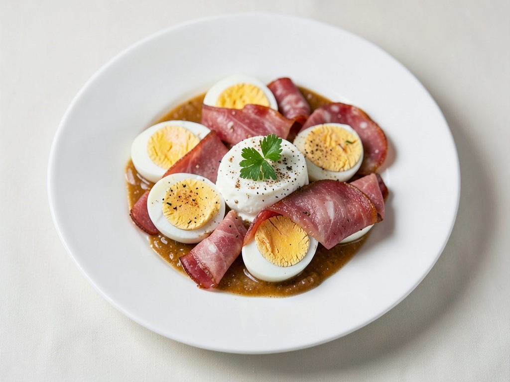 Huevos rellenos de jamón