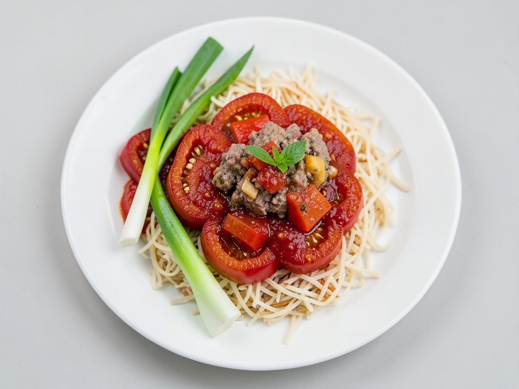 Rôles d'aubergines orientaux au riz et chutney pomme-tomate