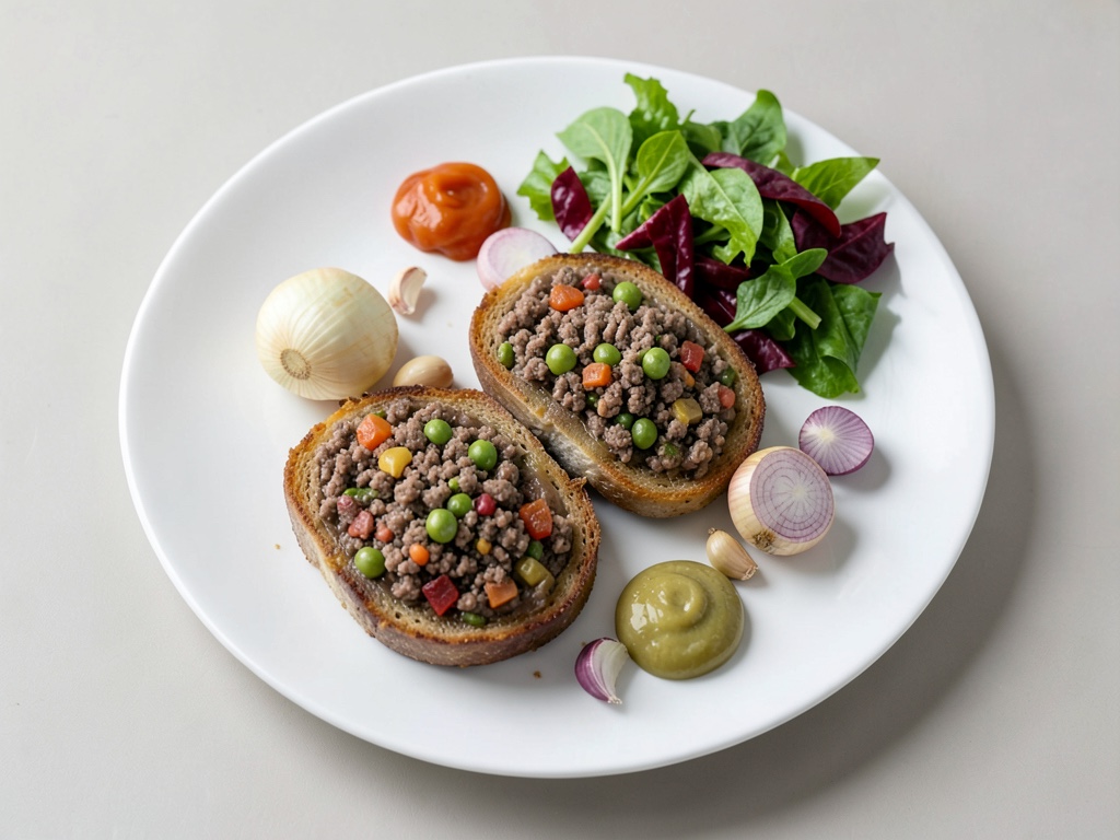 Pljeskavica ripiena con insalata