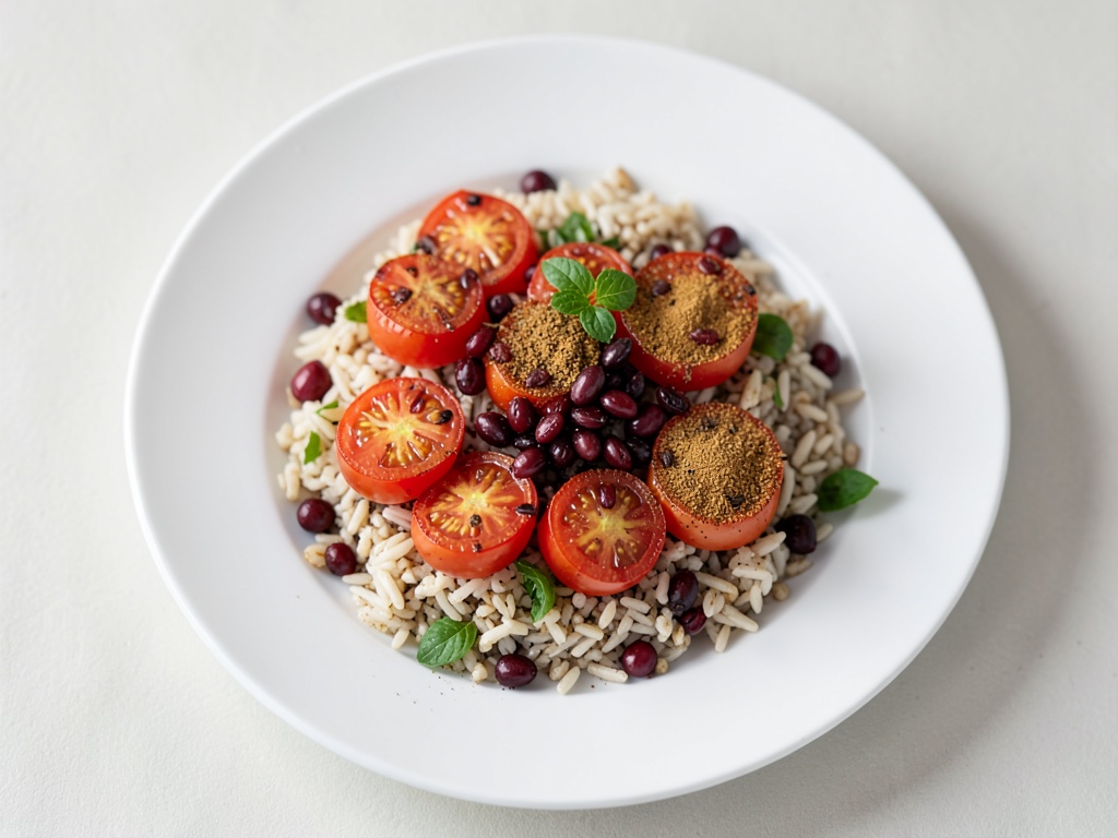 Pomodori ripieni con riso e verdure