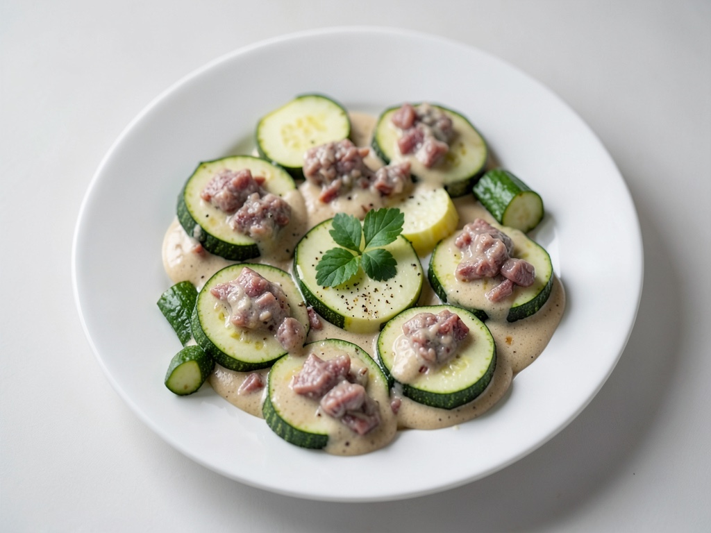 Courgettes farcies à la crème