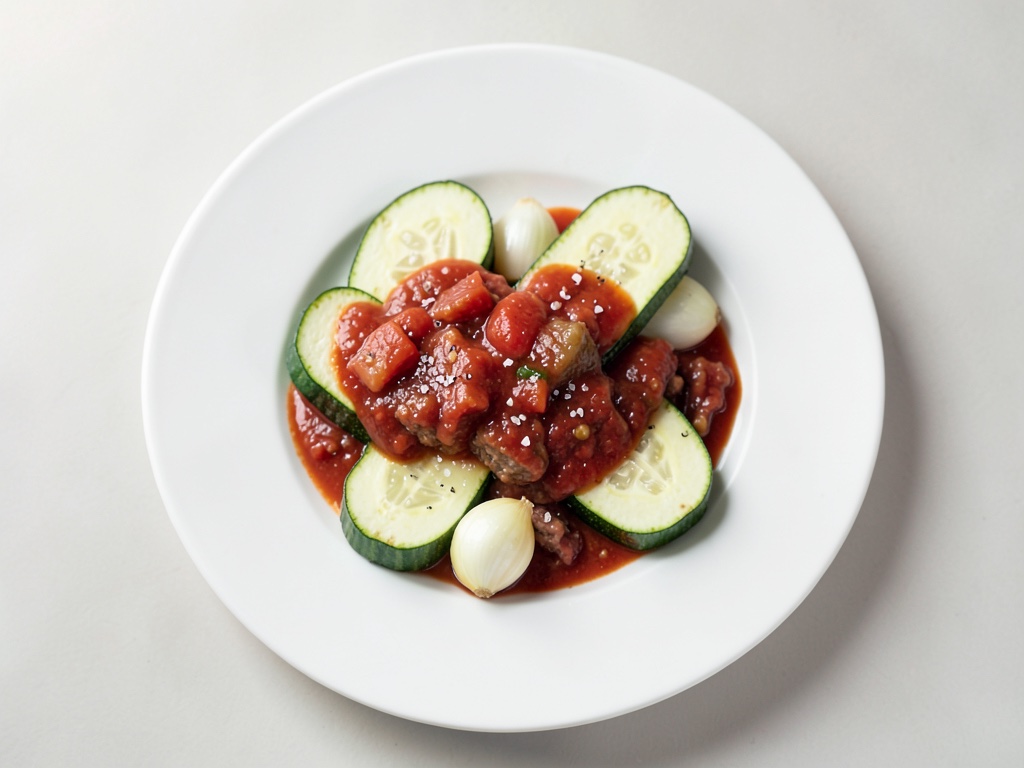 Zucchine ripiene di carne macinata e salsa di pomodoro