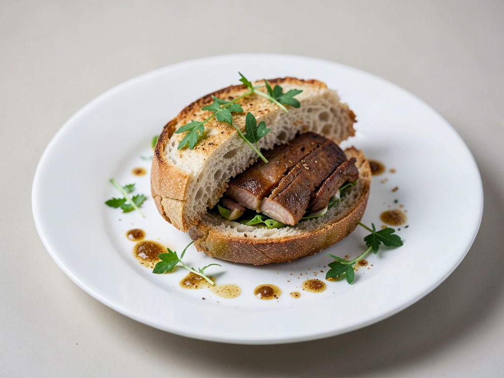 Pane sfogliato vegano ripieno di tofu affumicato