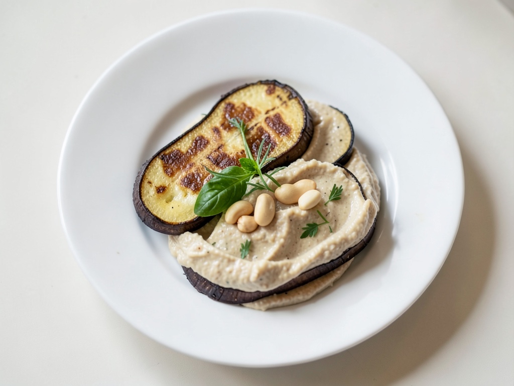 Melanzana alla griglia con crema di noci