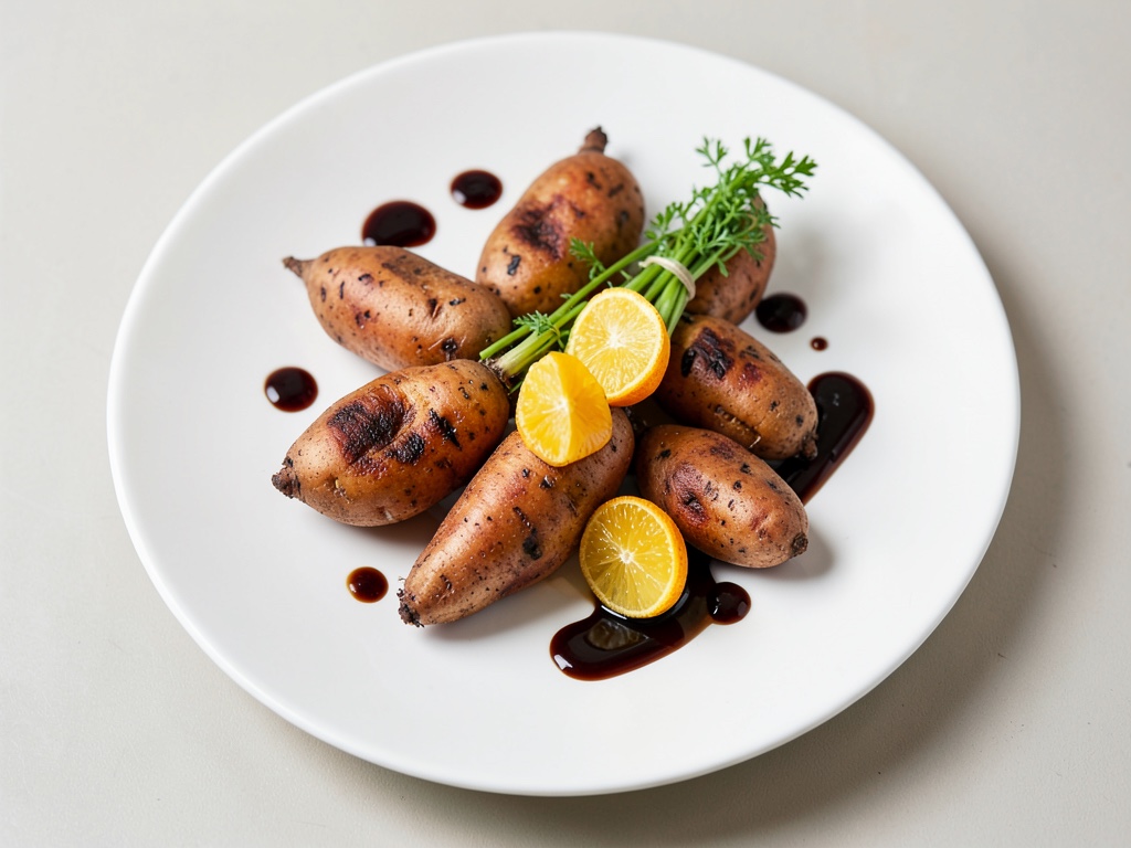 Gegrillte BBQ-Karotten mit Joghurt-Dip