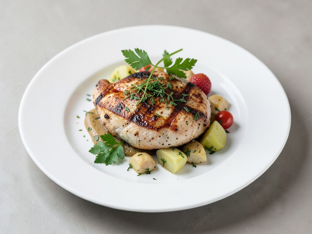 Petto di pollo mediterraneo alle erbe alla griglia