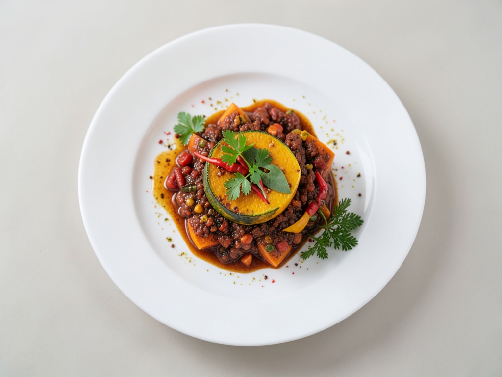 Calabaza al grill con chile